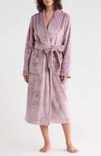 Stripe Plush Midi Robe