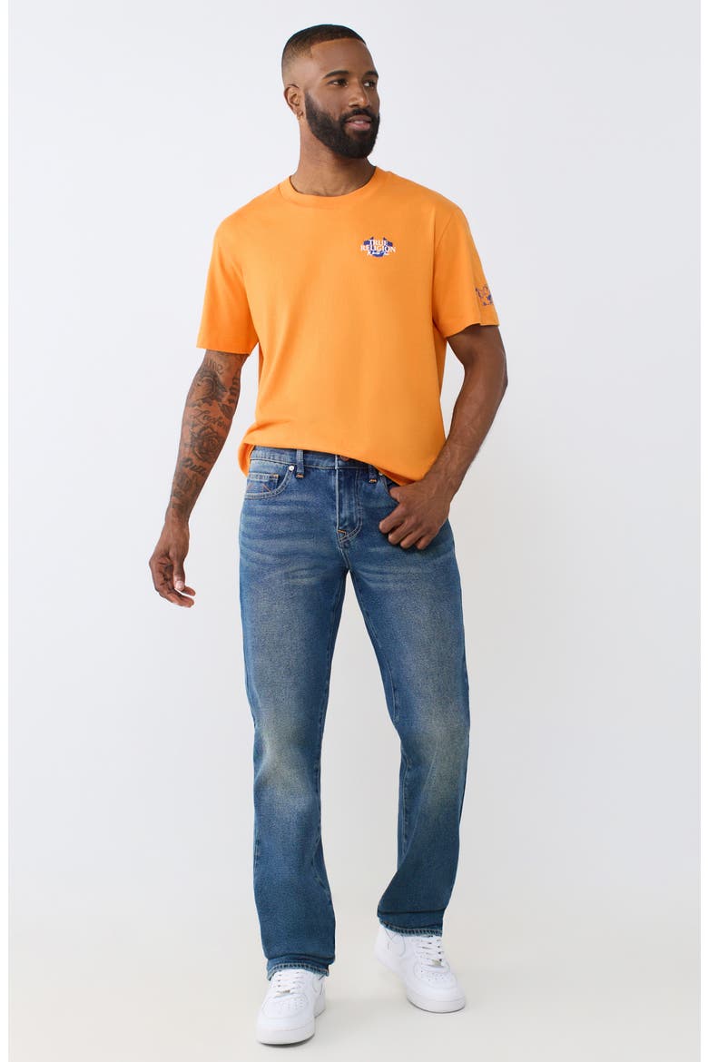 Ricky Ladder Stitch Straight Leg Jeans, Alternate, color, MEDIUM OCEAN STORM WASH