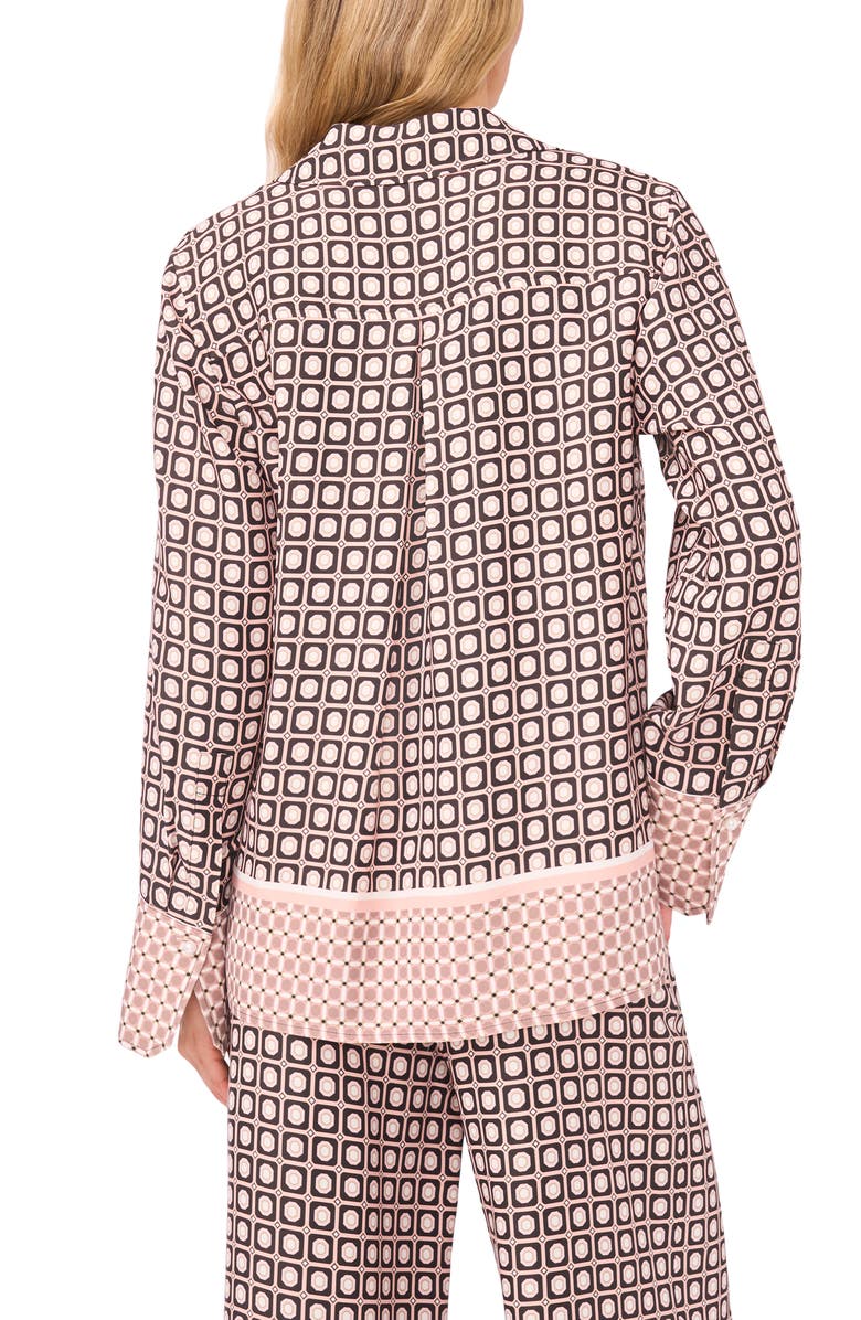 Ted Baker Vanessa Geo Print Woven Shirt, Alternate, color, Blushing Pink