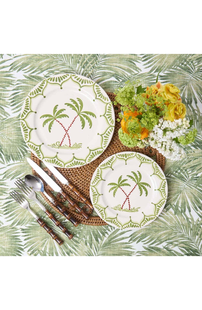 Mrs. Alice Jardin de Palmier Dinner Plates, Alternate, color, Green