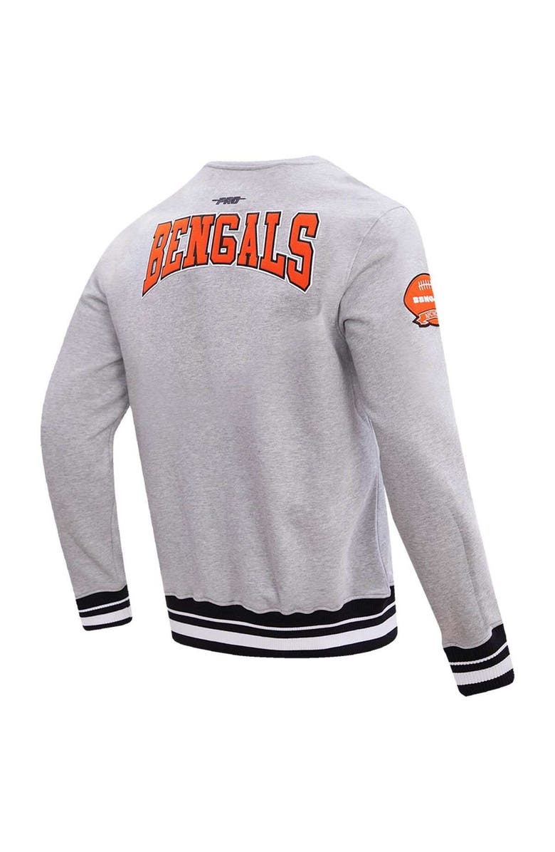 PRO STANDARD Men's Pro Standard Heather Gray Cincinnati Bengals Crest Emblem Pullover Sweatshirt, Alternate, color, Heather Gray