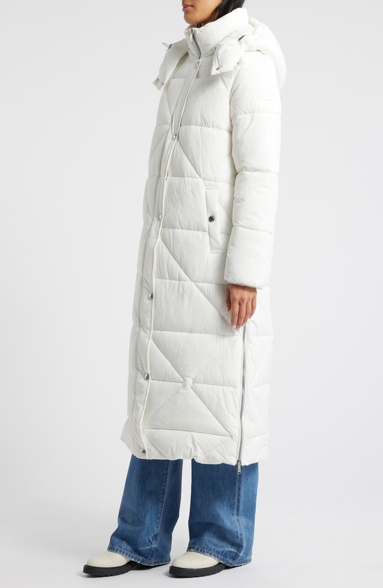 Sam Edelman Quilted Puffer Coat with Removable Hood, Alternate, color, Winter White