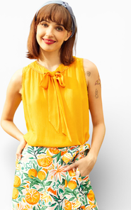 ModCloth Picnic Perfect Tie-Neck Top