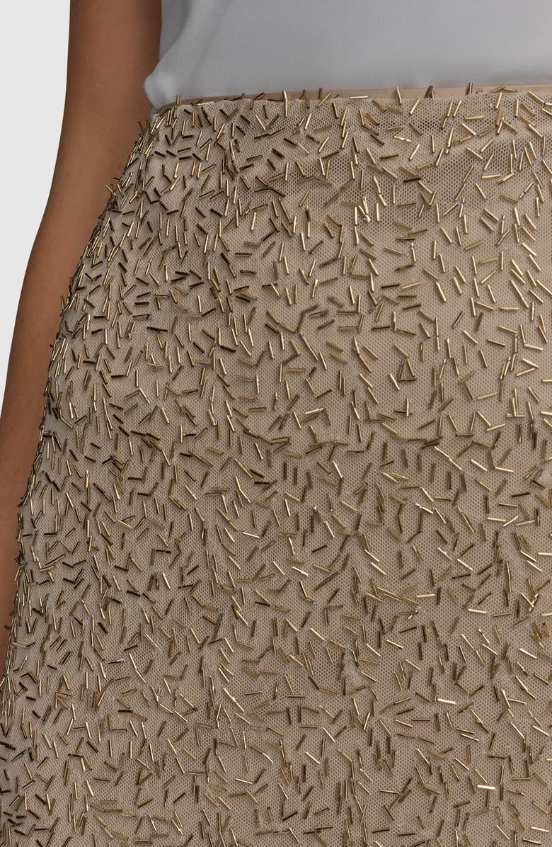 Donna Karan New York Bugle Beaded Pencil Skirt, Alternate, color, 