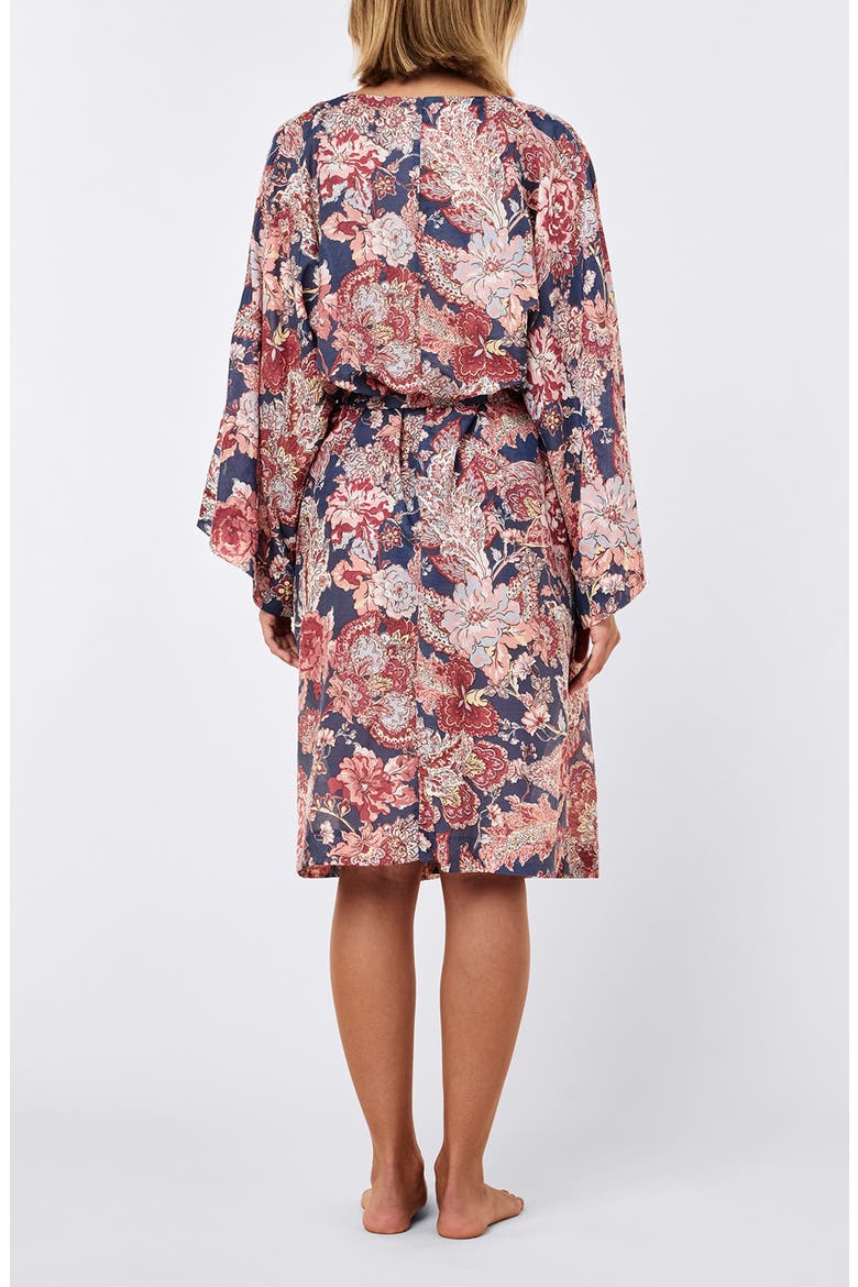 Ella Cotton & Silk Robe, Alternate, color, BLUE INDIGO