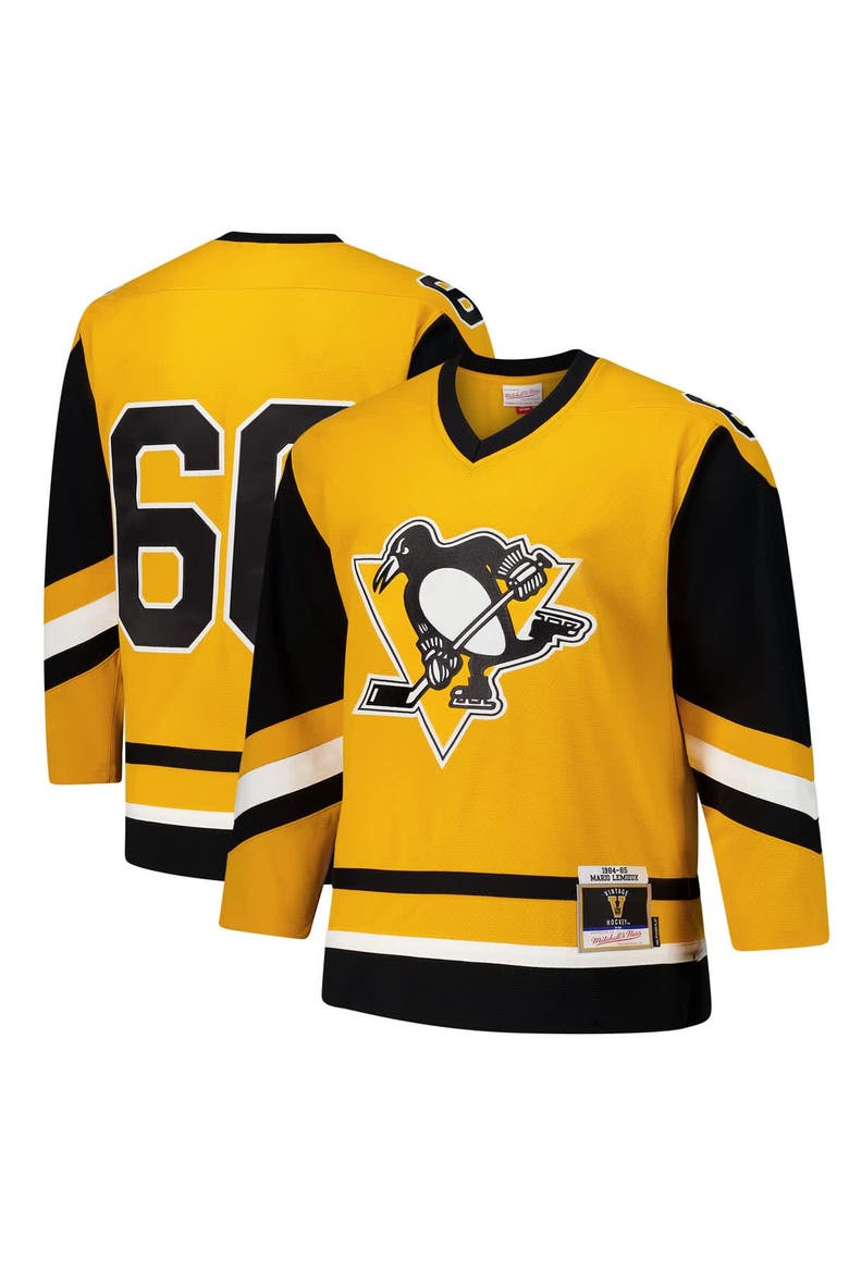 Men's Mario Lemieux Gold Pittsburgh Penguins 1984-85 Power Play Jersey, Main, color, Gold