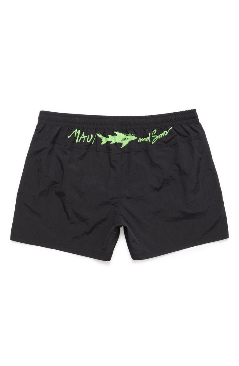 Maui & Sons Party Rocker Volley Shorts, Alternate, color, Black