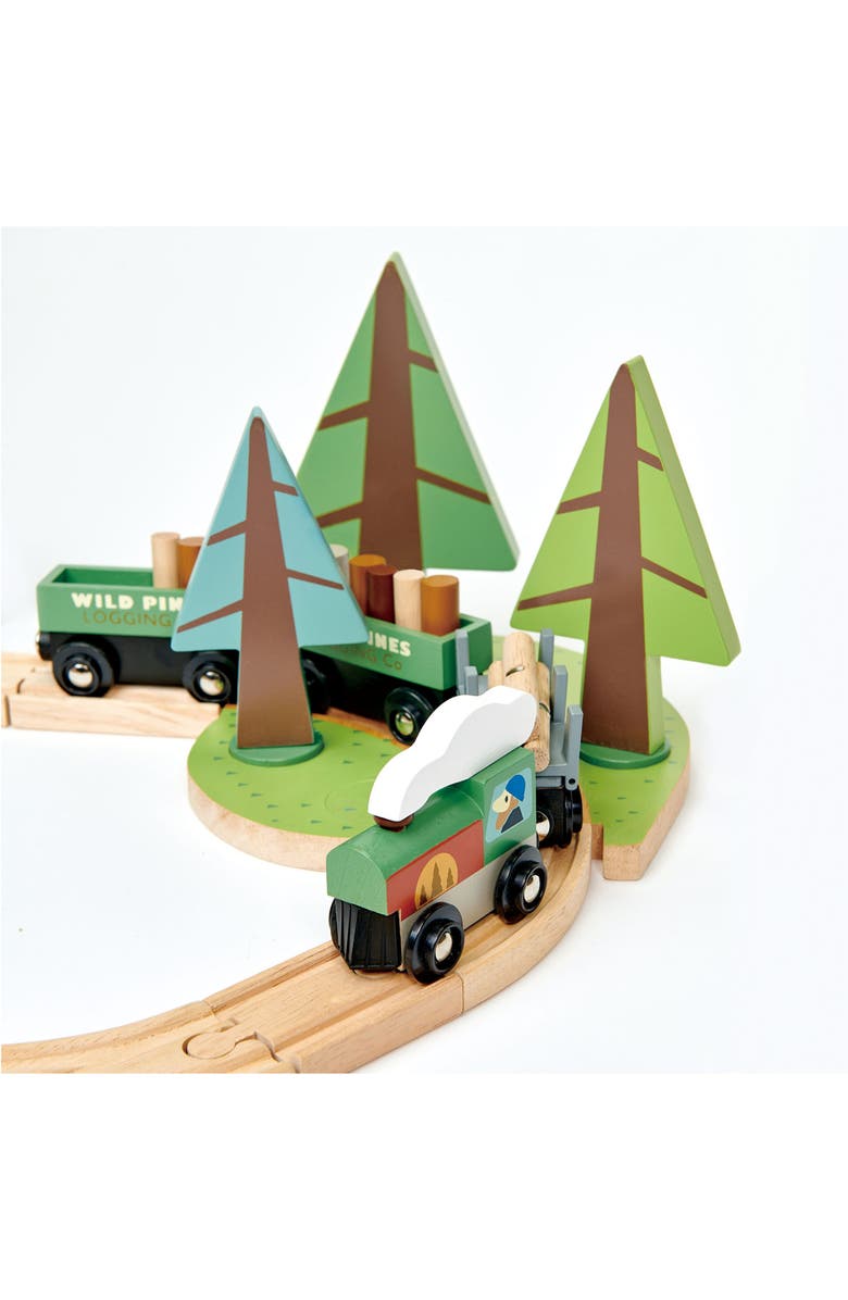 Tender Leaf Toys Wild Pines 30-Piece Train Set, Alternate, color, Multi
