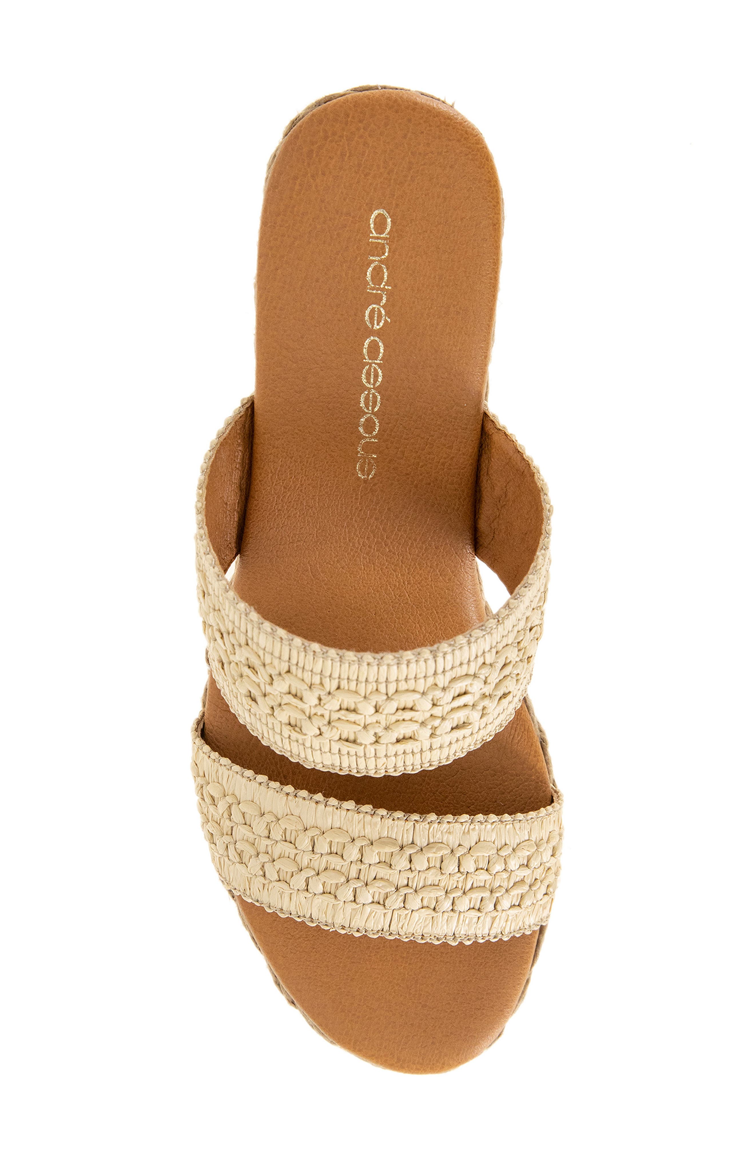 André Assous Nitra Wedge Sandal, Alternate, color, Beige