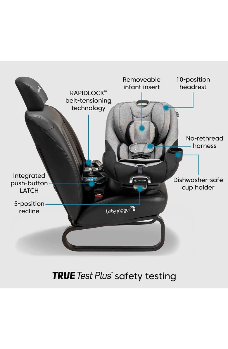 Baby Jogger City Turn<sup>™</sup> Rotating Convertible Car Seat, Alternate, color, Onyx Black