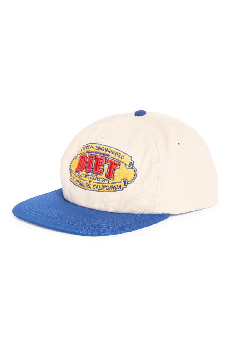 Embroidered Logo Colorblock Hat, Main, color, NATURAL/ BLUE