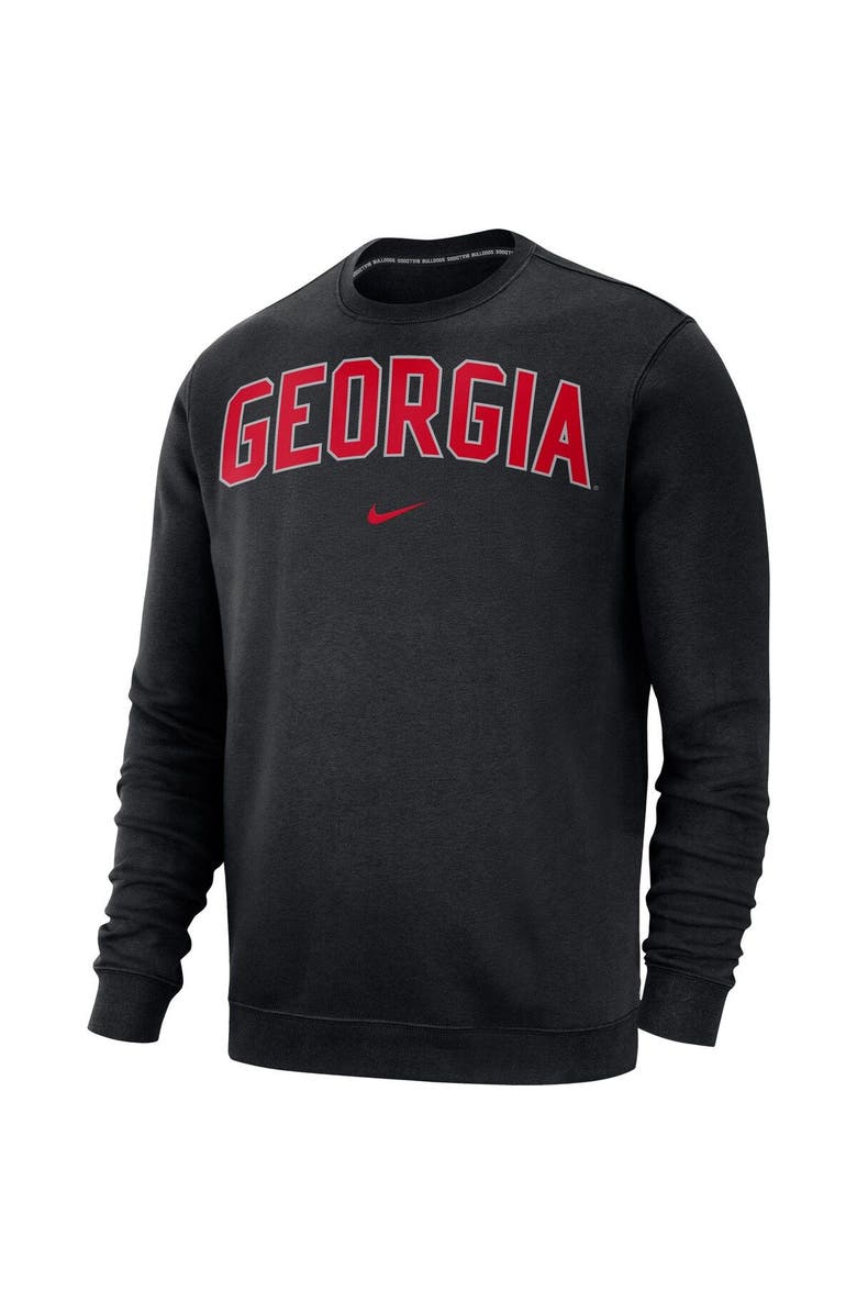 Nike Men's Nike Black Georgia Bulldogs Club Fleece Sweatshirt, Alternate, color,