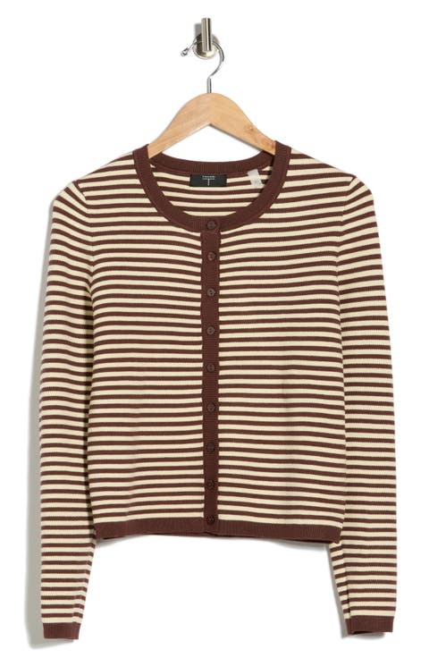 Stripe Crop Cardigan