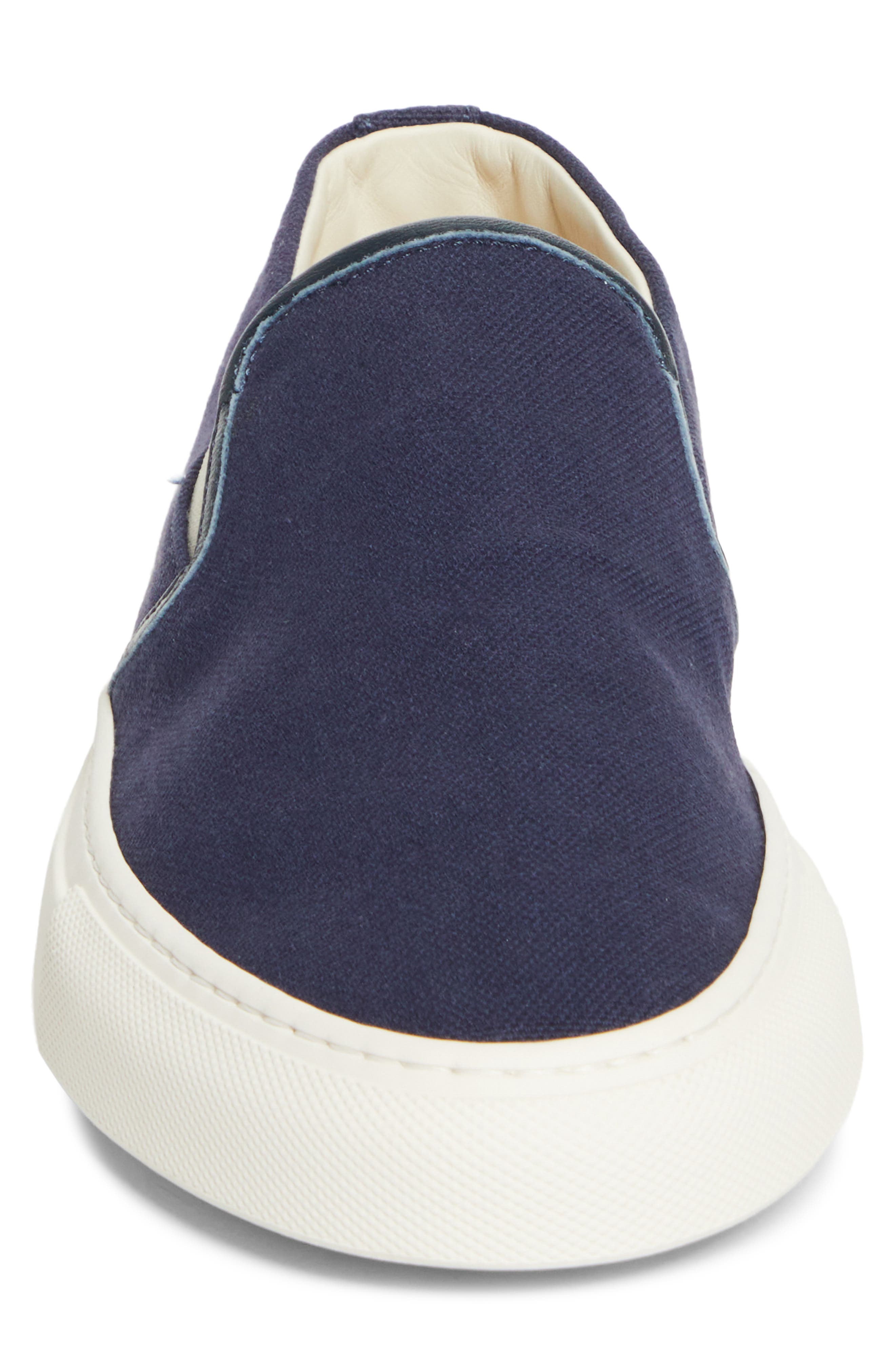 Common Projects Minimal Low Profile Slip-On Sneaker, Alternate, color, Navy