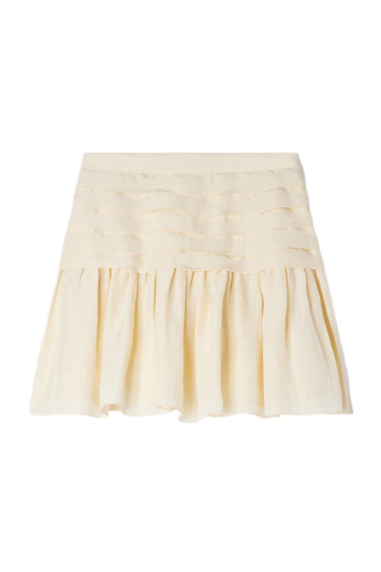 Short pleated skirt, Alternate, color, Vanilla