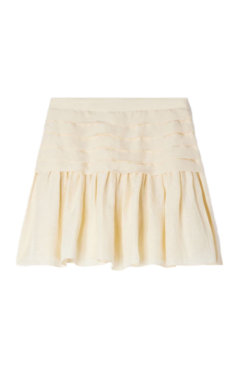 SANDRO Short pleated skirt, Alternate, color, Vanilla