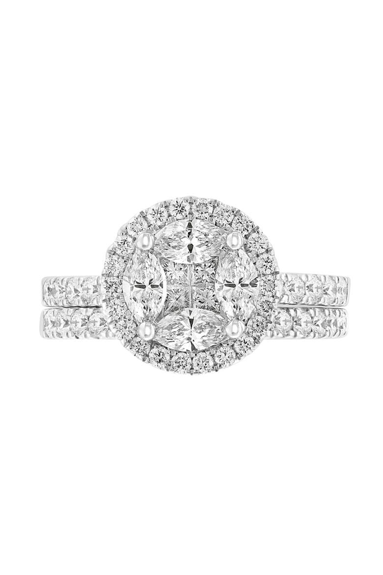 14K White Gold  Diamond Statement Ring, Alternate, color, Hematite and FW Blush Pearl