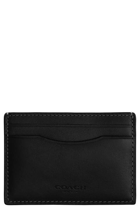 Leather Money Clip Card Case