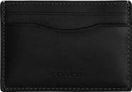 COACH Leather Money Clip Card Case