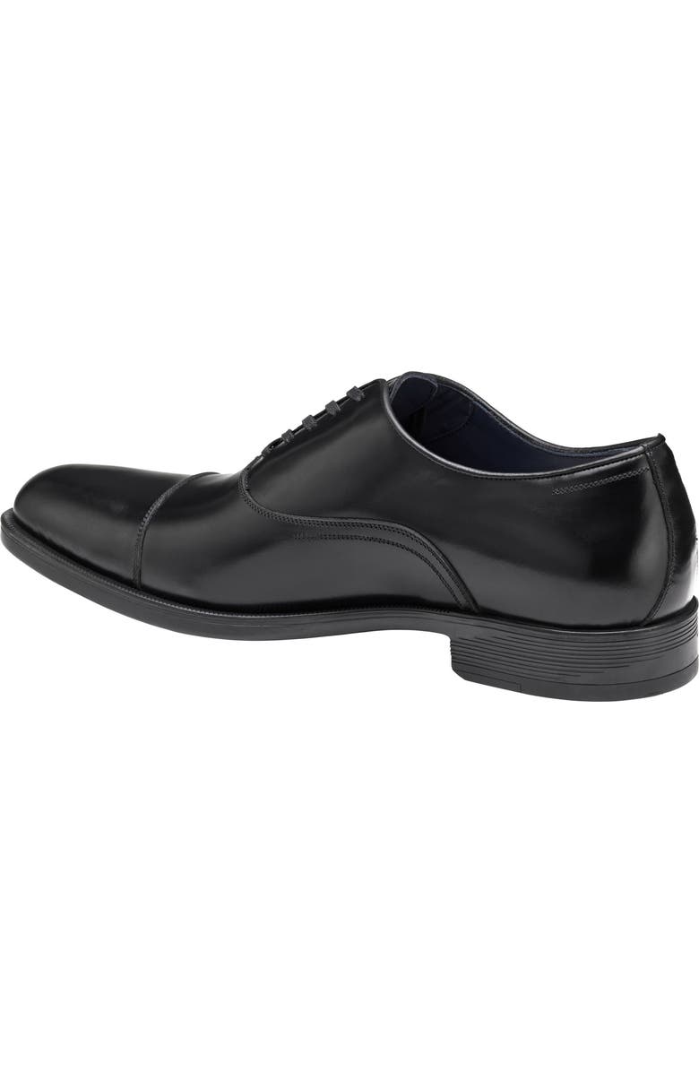 Johnston & Murphy Flynch Cap Toe Oxford, Alternate, color, Black Italian Calfskin