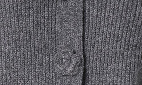Astr The Label 3d Floral Cardigan In Gray