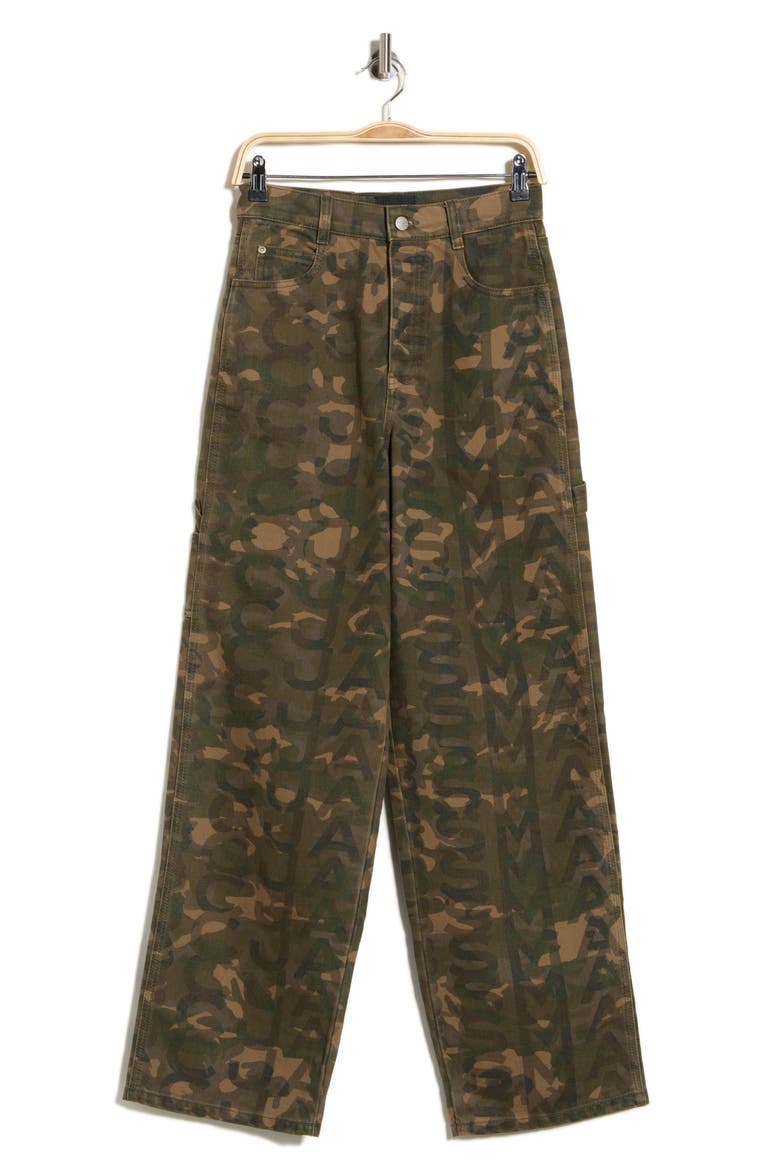 Logo Camo Print Oversize Jeans, Alternate, color, CAMO MULTI