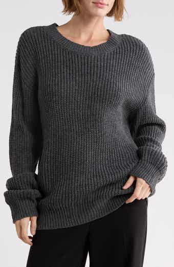 Chunky Ribbed Crewneck Sweater