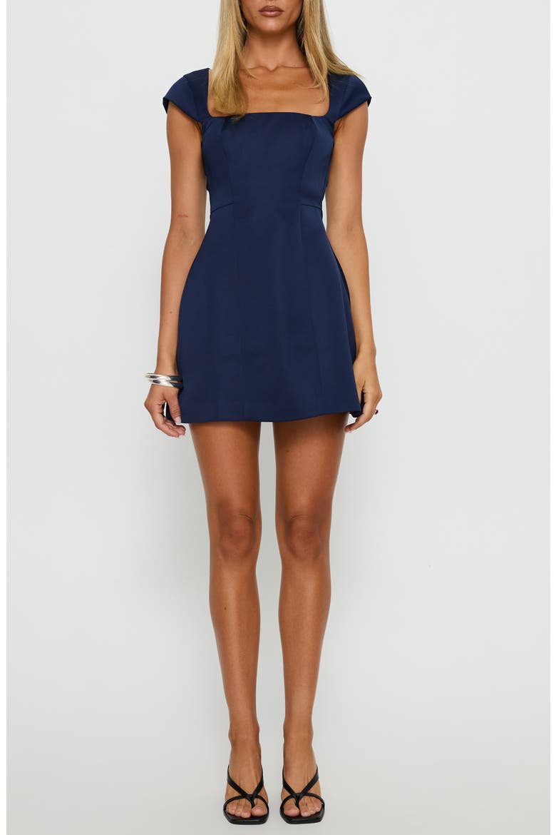 Mariza Cap Sleeve Minidress, Main, color, NAVY