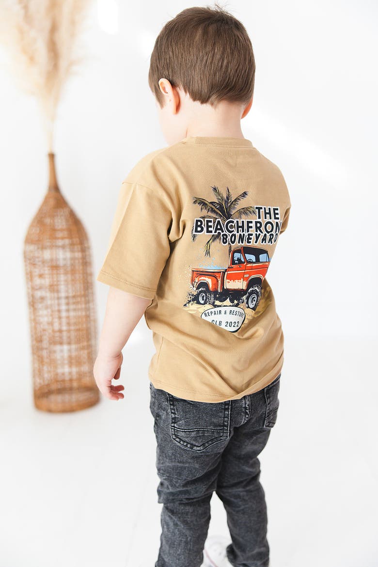 Baby Boy's Beachfront Boneyard Skater T-Shirt, Alternate, color, Beige
