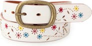 OLD TREND Blossom Genuine Leather Hand Stitched Colorful Detail Belt