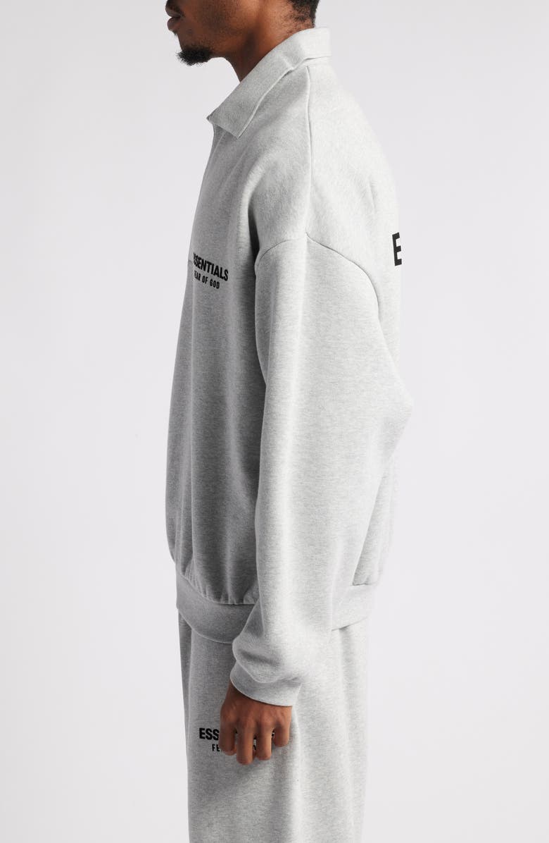Fear of God Essentials Johnny Collar Fleece Sweatshirt, Alternate, color, 