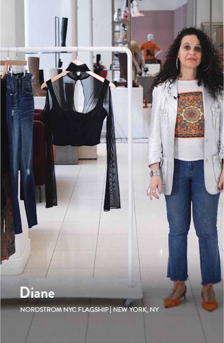 Paulina Cutout Bell Sleeve Mesh Corset Top, sales video thumbnail