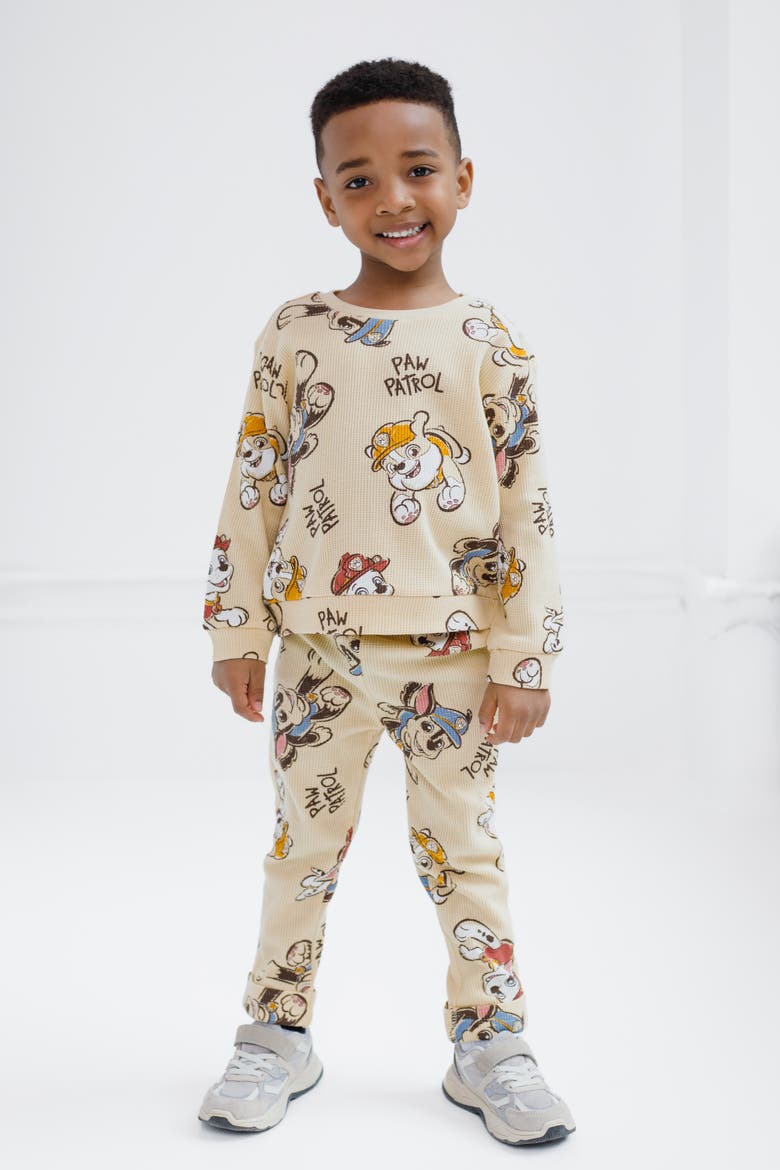 Loungewear 2-Piece Sweatshirt and Pants Set, Alternate, color, Chase Marshall Beige