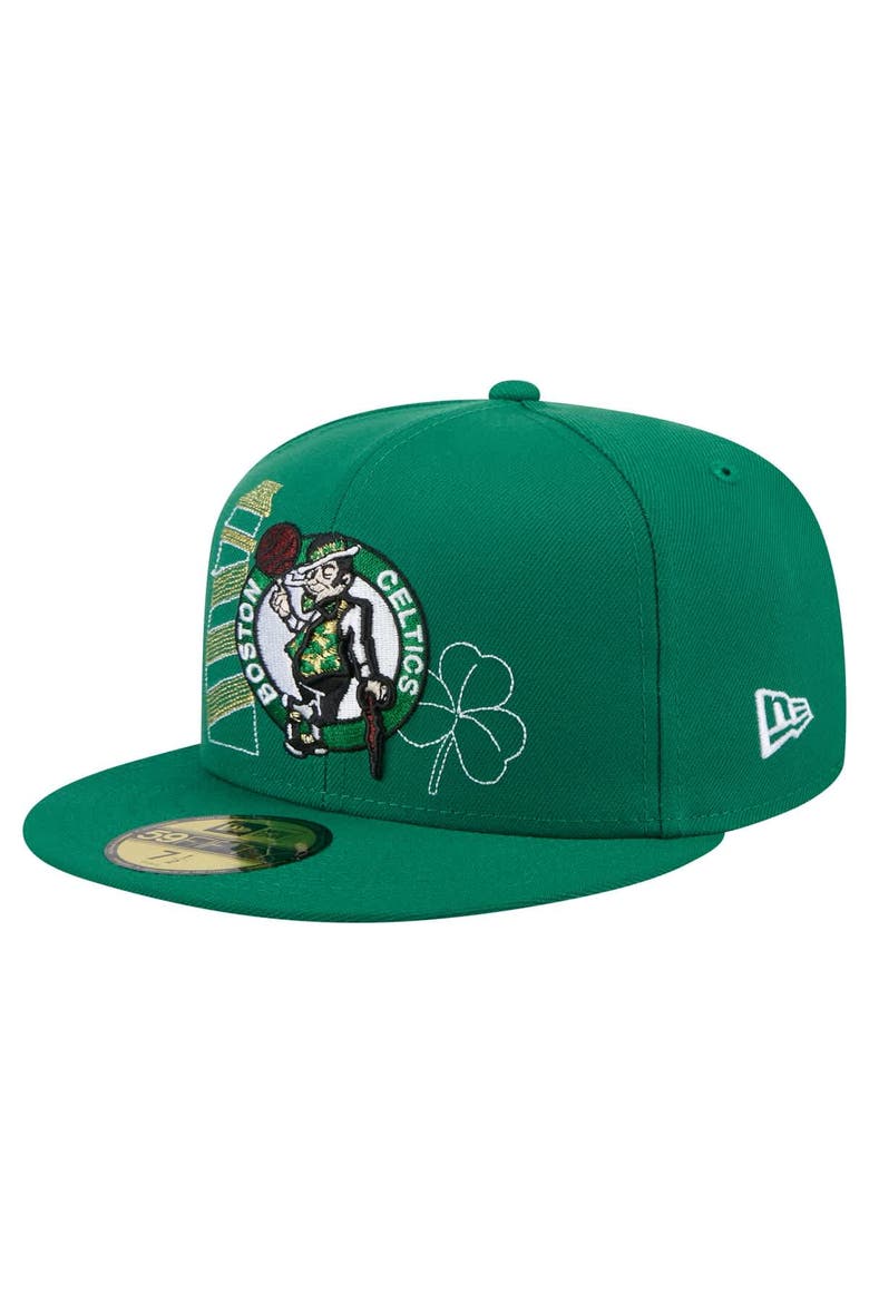 Men's New Era Kelly Green Boston Celtics State Stitch 59FIFTY Fitted Hat, Alternate, color, Kelly Green