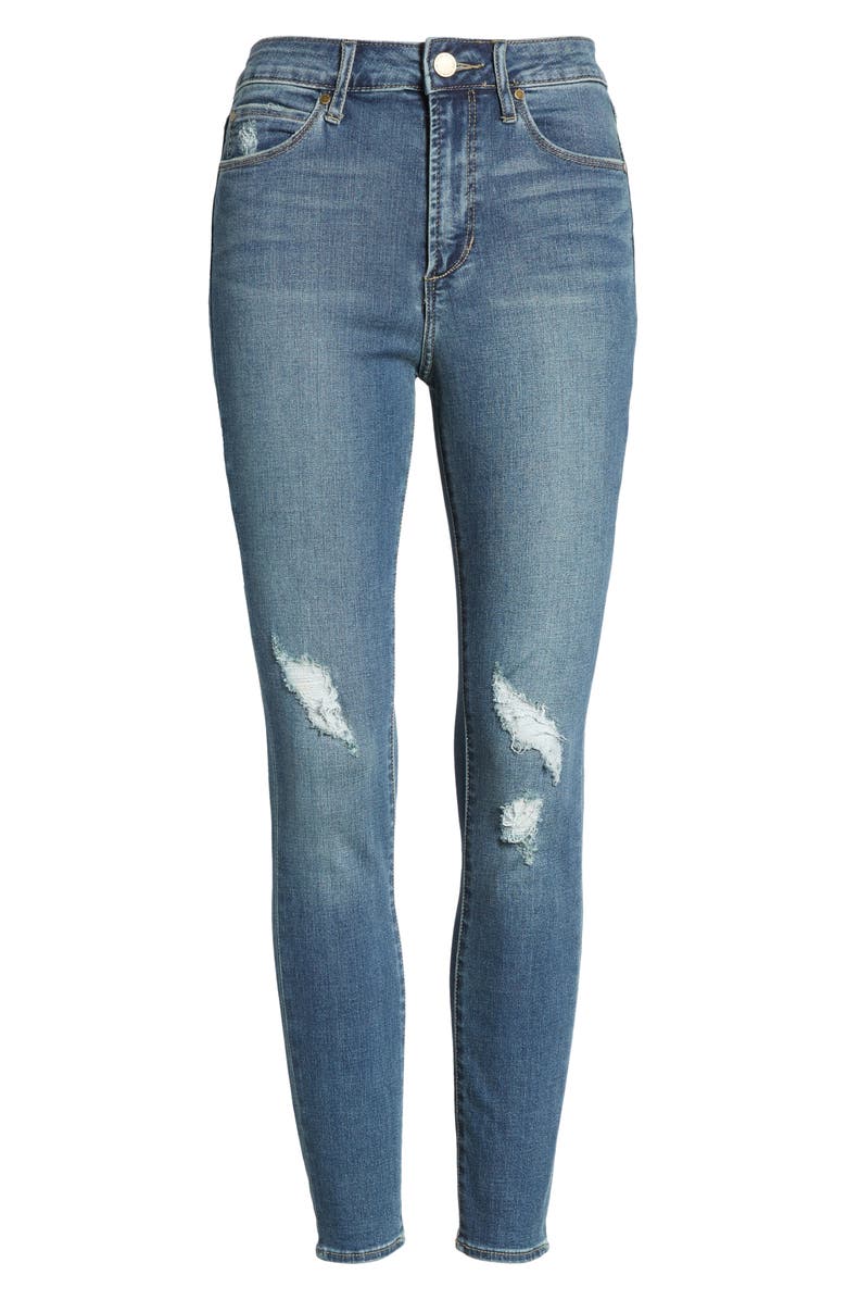 Articles of Society Heather High Rise Ripped Crop Skinny Jeans, Alternate, color, 