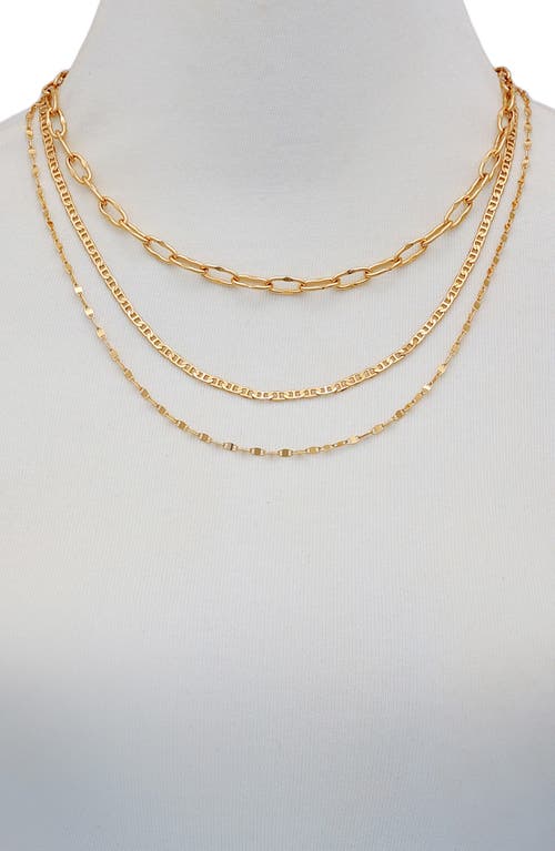 Vince Camuto Set Of 3 Chain Necklaces In Gold