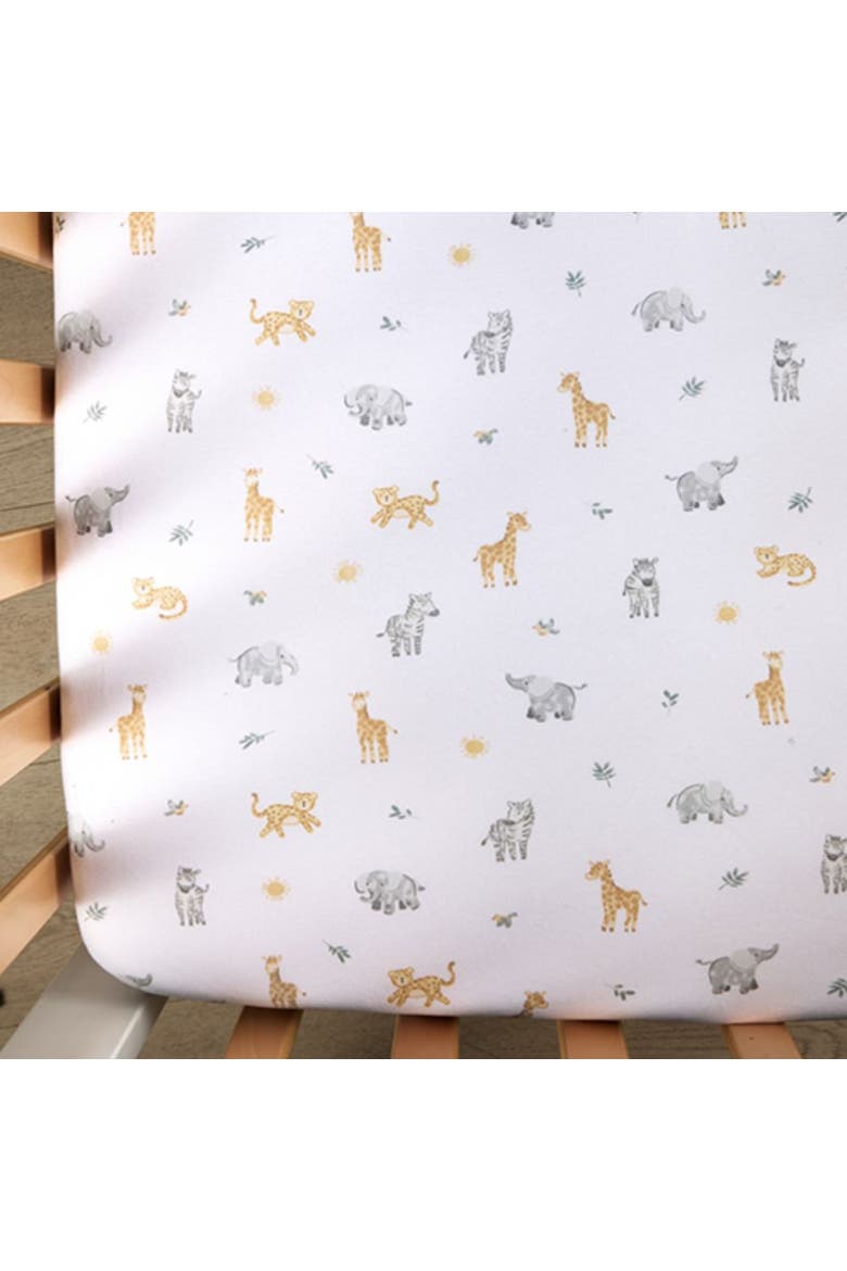 Cotton Jersey Fitted Sheet, Alternate, color, Roam and Roar