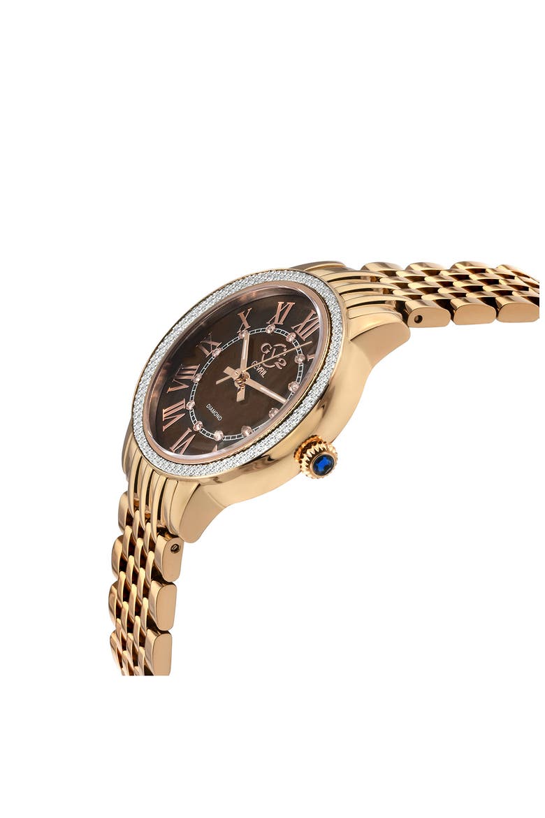 Astor III Diamond Swiss Bracelet Watch, 34mm - 0.06 ctw, Alternate, color, ROSE GOLD