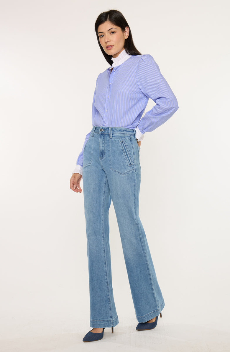 KanCan Prima High Rise Flare Jeans, Alternate, color, Medium Dark