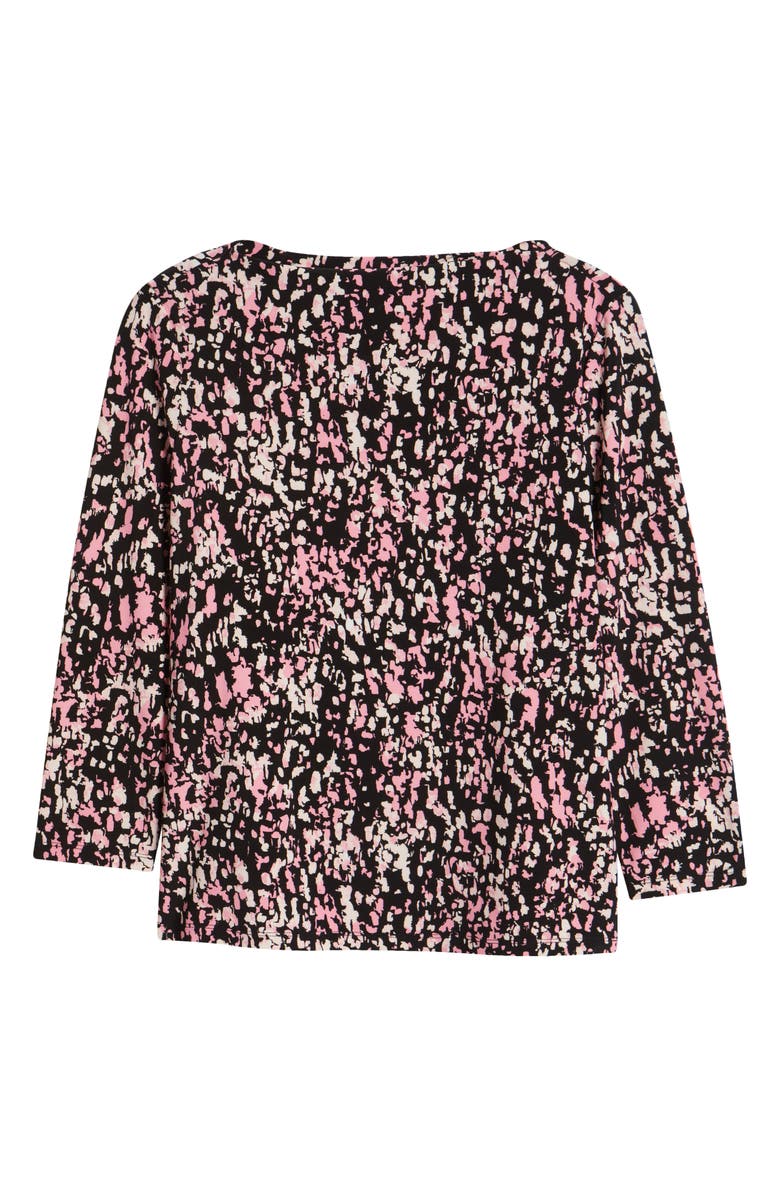 Anne Klein Abstract Print Boat Neck Top, Alternate, color, 