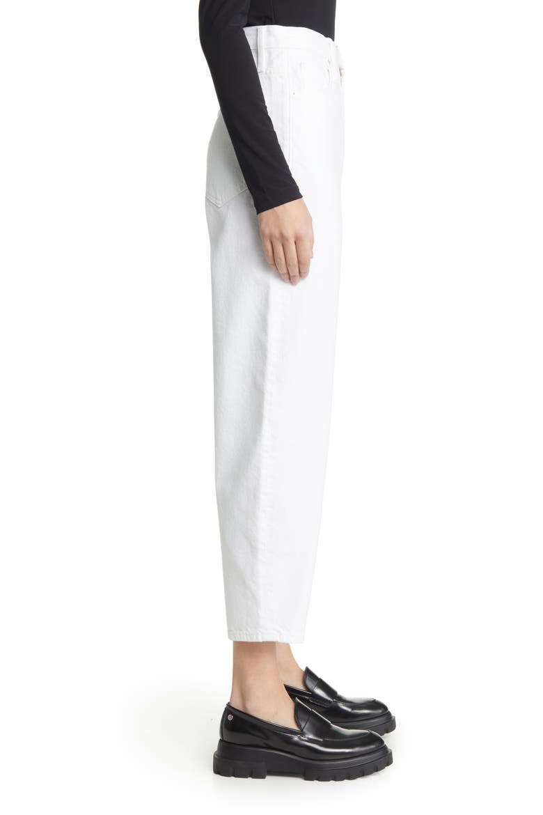 Ultra High Waist Barrel Leg Jeans, Alternate, color, RUMPLED BLANC