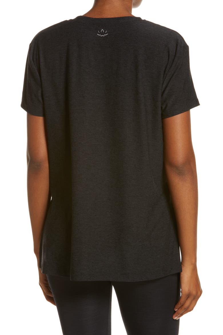 Split Up Long T-Shirt, Alternate, color, DARKEST NIGHT