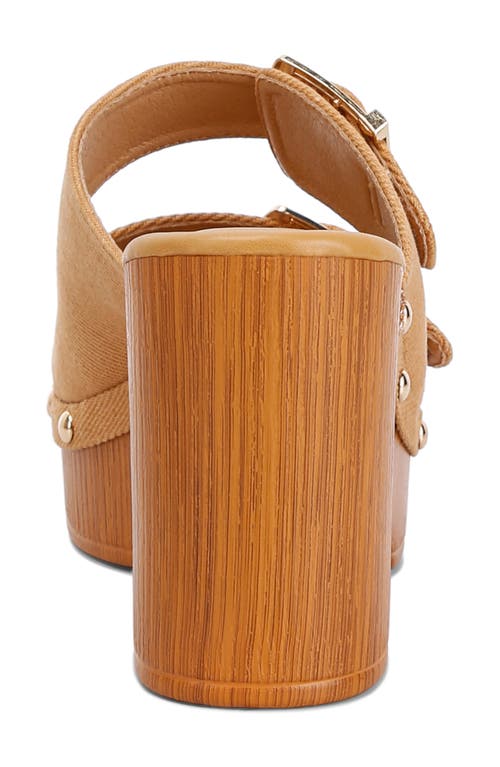 Rag & Co Sarai Buckle Strap Platform Sandal In Tan