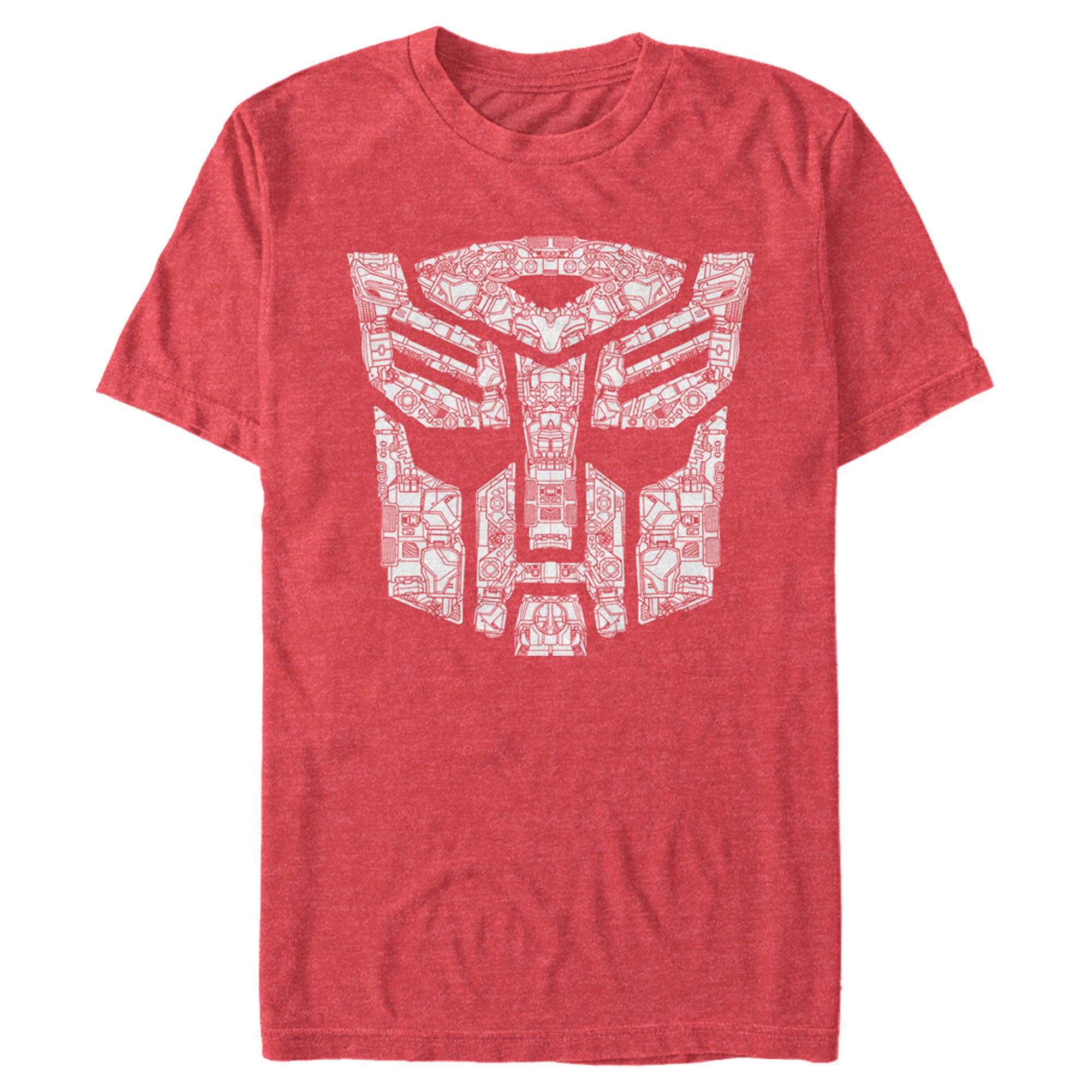 Men's Transformers Autobot Parts Logo  Graphic T-Shirt in Red Heather 