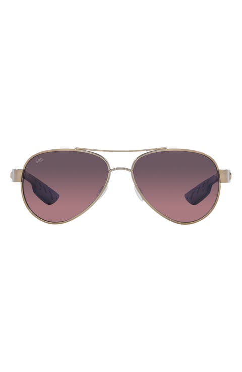 Loreto 56mm Gradient Pilot Sunglasses