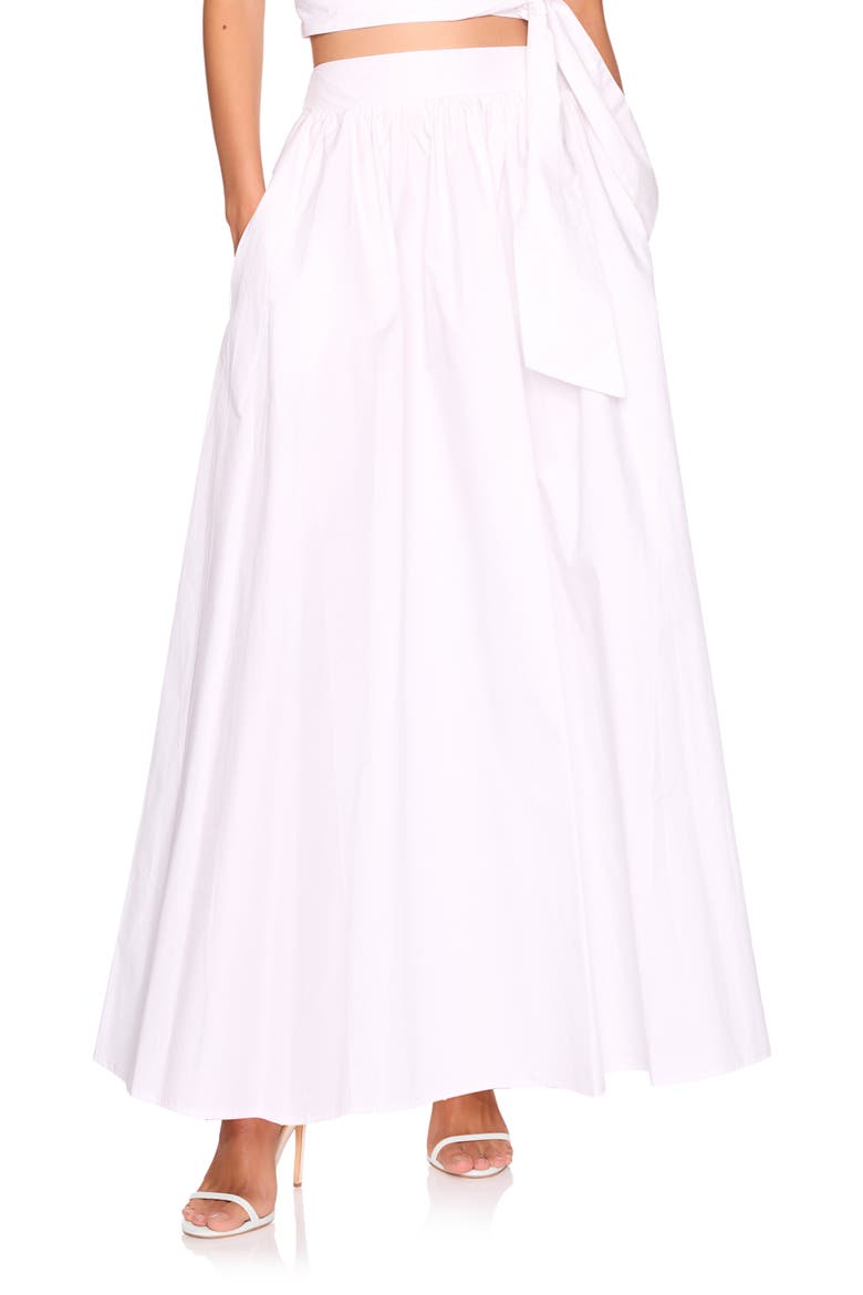 Cotton Poplin Maxi Skirt, Main, color, SUGAR