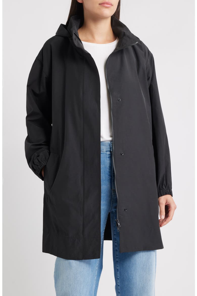 Stand Collar Jacket, Main, color, BLACK