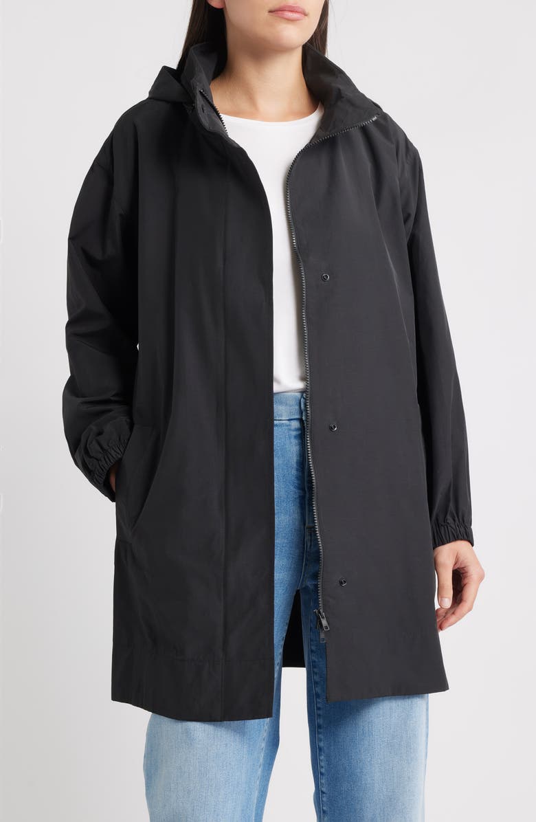 Eileen Fisher Stand Collar Jacket, Main, color, Black