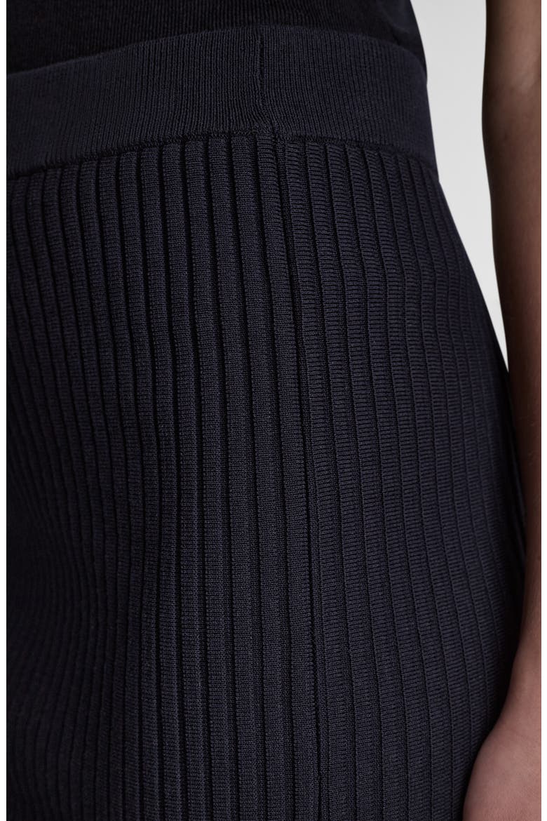 Fringe Rib Midi Skirt, Alternate, color, BLACK