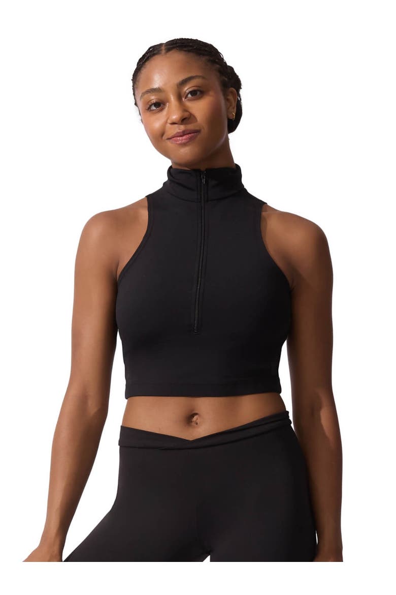 Team Basics Mock Neck Top, Alternate, color, black